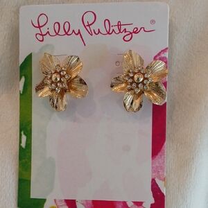 Lilly Pulitzer Gold Flower Earrings